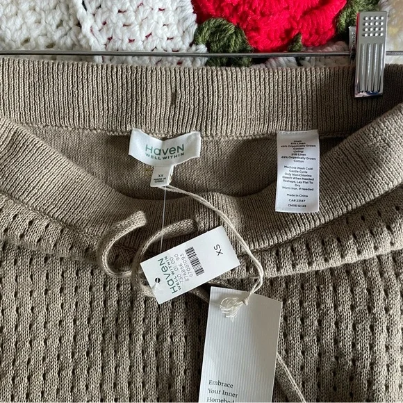 Haven Well Within Organic Cotton Linen Open Stitch Skirt XS - Picture 4 of 12